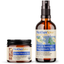 Image of Morherlove's Herbal Muscle Rub and Magnesium Spray jar and bottle.