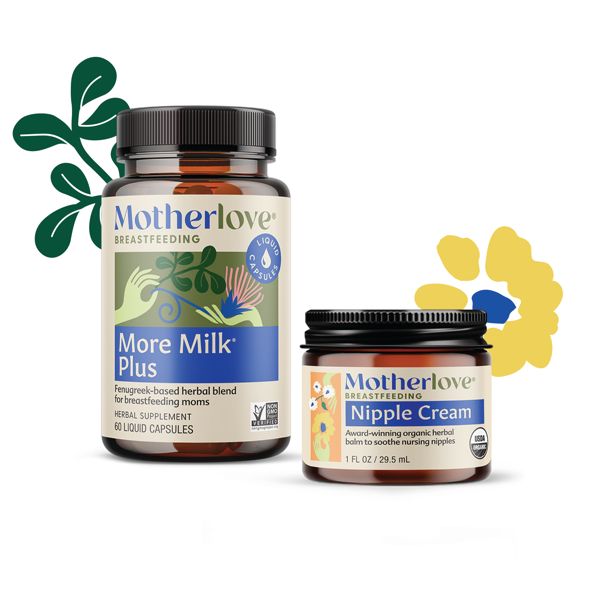 Breastfeeding Bundle - Fenugreek Based - 1 oz Nipple Cream Breastfeeding Bundle - Fenugreek Based - 1 oz Nipple Cream