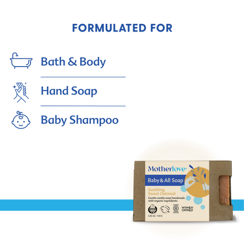 formulated for bath and baby