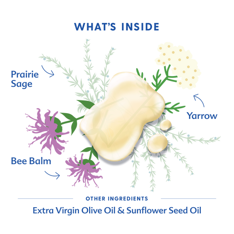Oil with the herbs that are in side the Mountain Meadow Body Oil